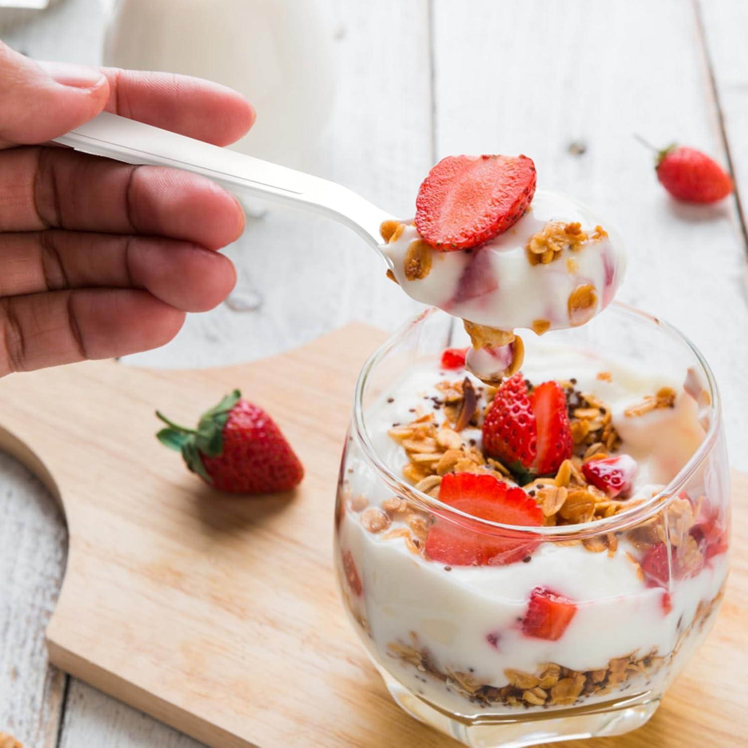 360 Count Clear Plastic Spoons Disposable, BPA-Free, Heat Resistant, Solid and Durable Disposable Spoons Heavy Duty Bulk, Premium Spoons plastic disposable for Party Supply(White)