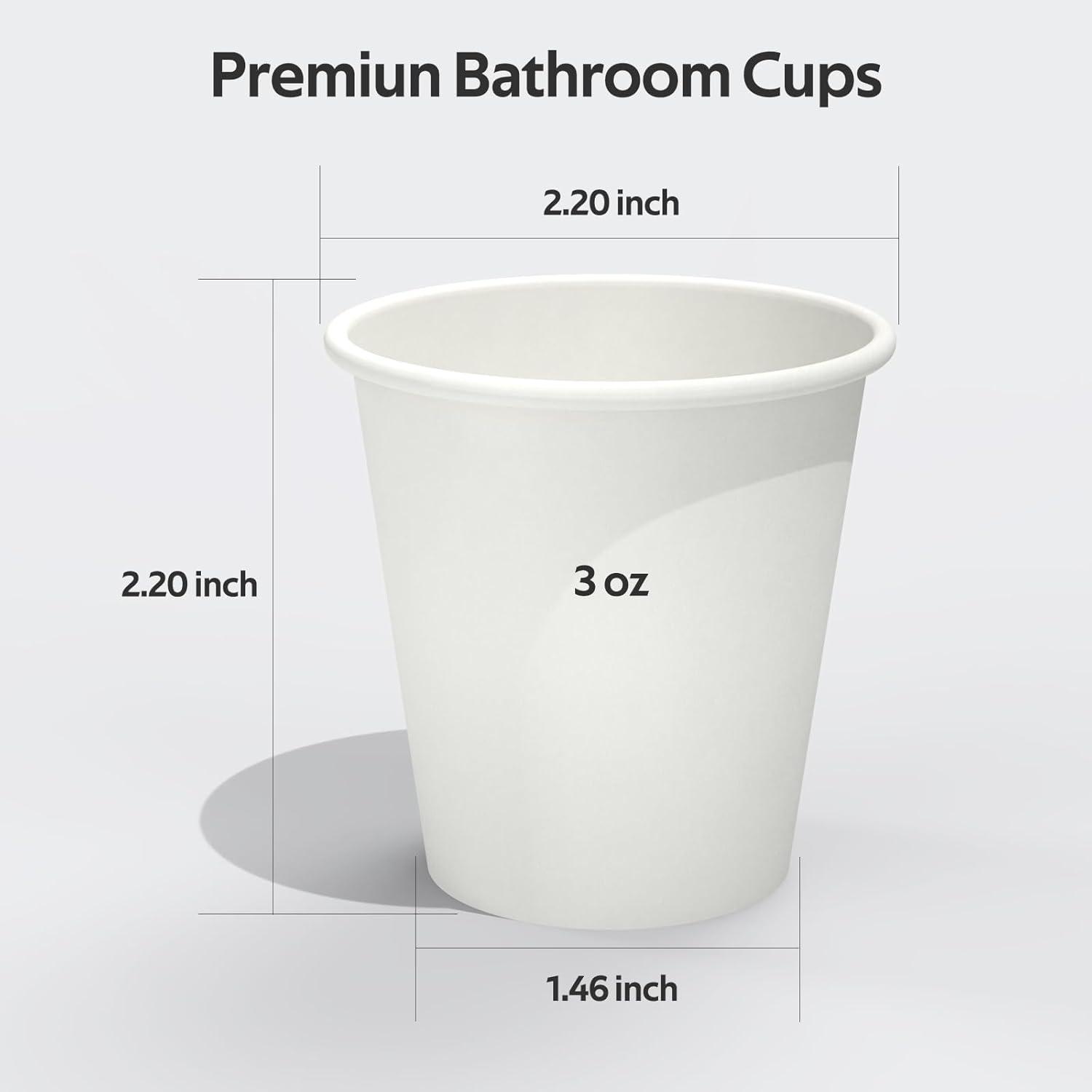 100 Count 4 oz Coffee Cups, Leak-Free Food Safe Paper Cups 4 oz, Disposable 4oz White Paper Cups for Cold and Hot Drinks(3 OZ)